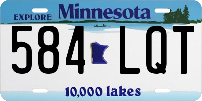 MN license plate 584LQT