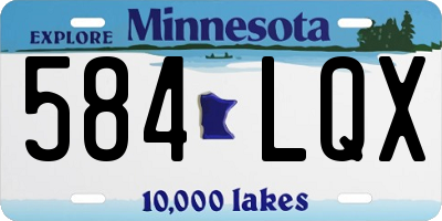MN license plate 584LQX