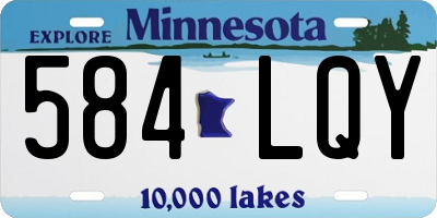 MN license plate 584LQY