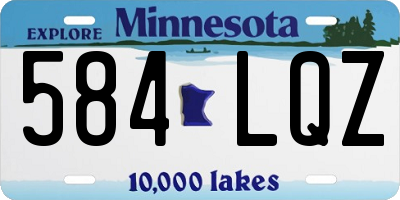 MN license plate 584LQZ