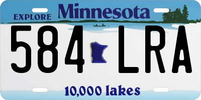 MN license plate 584LRA