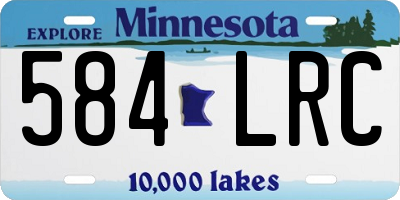 MN license plate 584LRC