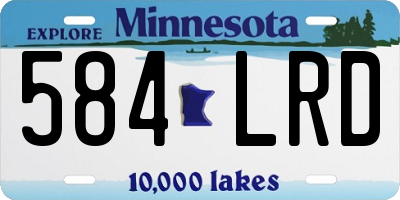 MN license plate 584LRD