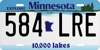 MN license plate 584LRE