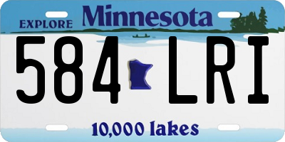 MN license plate 584LRI