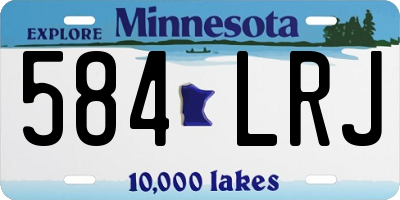 MN license plate 584LRJ