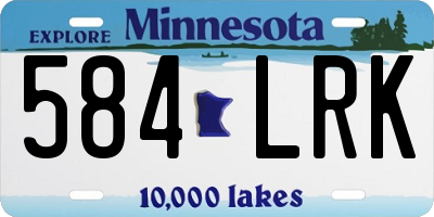 MN license plate 584LRK