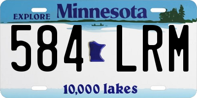 MN license plate 584LRM