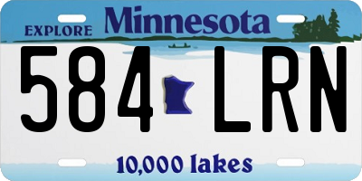 MN license plate 584LRN