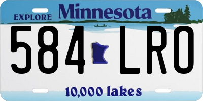 MN license plate 584LRO