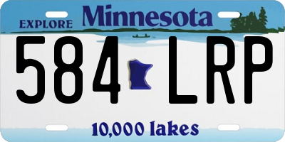 MN license plate 584LRP