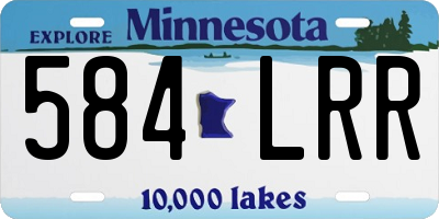 MN license plate 584LRR