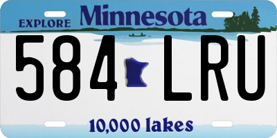 MN license plate 584LRU