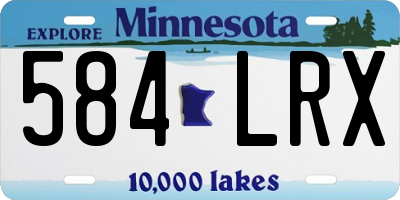 MN license plate 584LRX