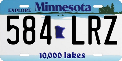 MN license plate 584LRZ