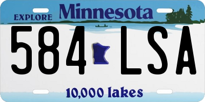 MN license plate 584LSA