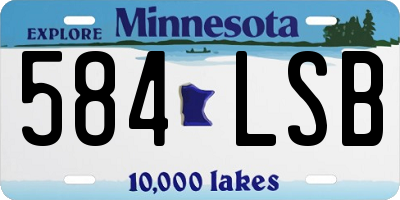 MN license plate 584LSB