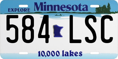 MN license plate 584LSC
