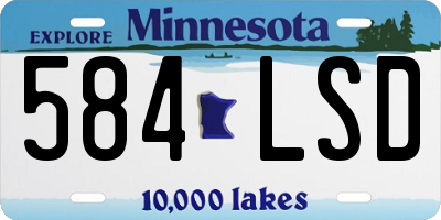 MN license plate 584LSD