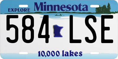 MN license plate 584LSE