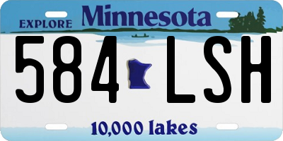 MN license plate 584LSH