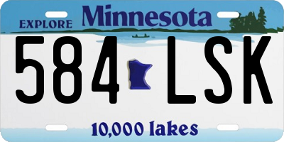MN license plate 584LSK