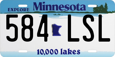 MN license plate 584LSL