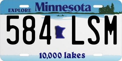 MN license plate 584LSM