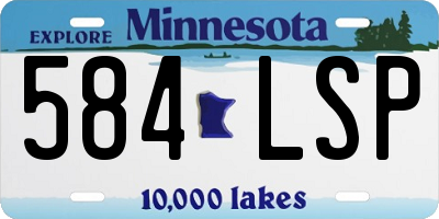 MN license plate 584LSP