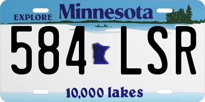 MN license plate 584LSR