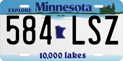 MN license plate 584LSZ