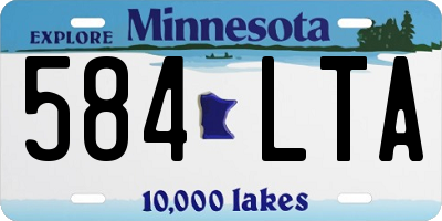 MN license plate 584LTA