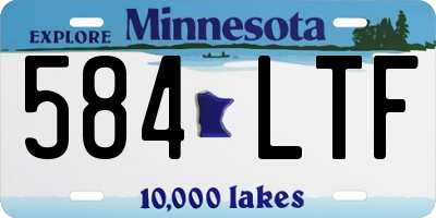 MN license plate 584LTF