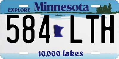MN license plate 584LTH