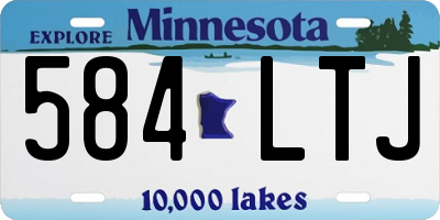 MN license plate 584LTJ