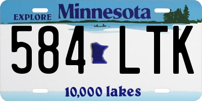 MN license plate 584LTK