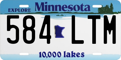 MN license plate 584LTM