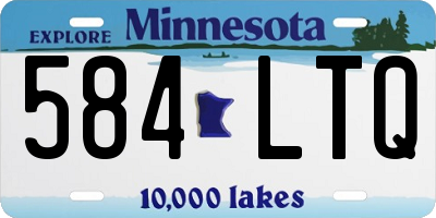 MN license plate 584LTQ