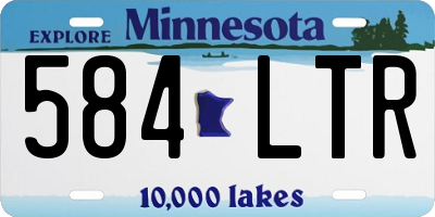 MN license plate 584LTR