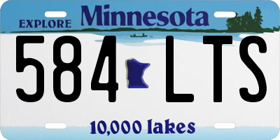 MN license plate 584LTS