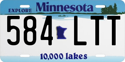 MN license plate 584LTT