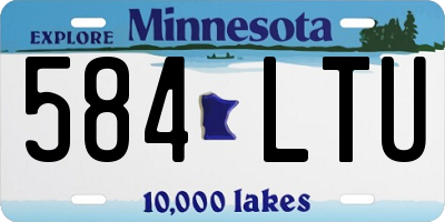MN license plate 584LTU