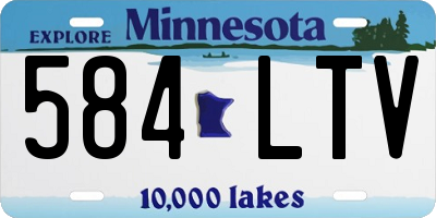 MN license plate 584LTV