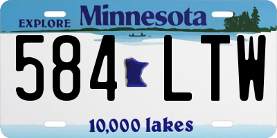 MN license plate 584LTW