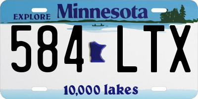 MN license plate 584LTX