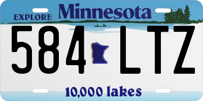 MN license plate 584LTZ