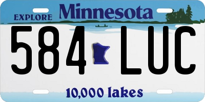 MN license plate 584LUC