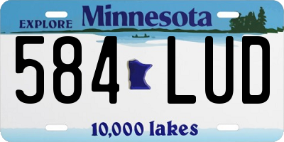 MN license plate 584LUD