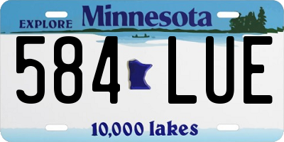 MN license plate 584LUE