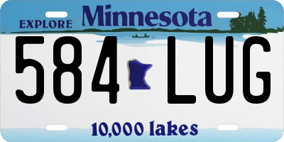 MN license plate 584LUG